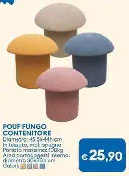 MD Discount Pouf fungo contenitore offerta