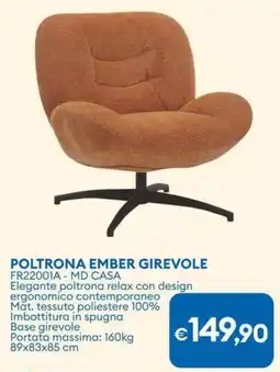 MD Discount Poltrona ember girevole fr22001a-md casa fr22001A - md casa offerta