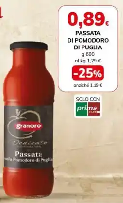 Basko granoro passata di pomodoro di puglia offerta