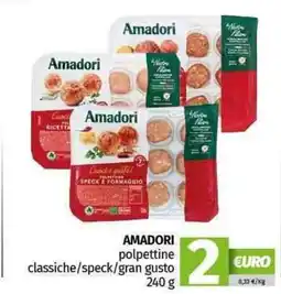Pam AMADORI polpettine classiche/speck/gran gusto offerta