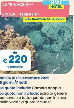 MD Discount La trinacria sicilia terrasini MARE HOTEL offerta