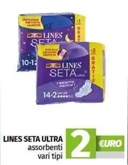 Pam LINES SETA ULTRA assorbenti vari tipi offerta