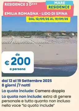 MD Discount Residence 3 d emilia romagna lido di spina MARE RESIDENCE offerta