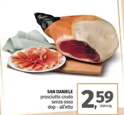 Pam SAN DANIELE prosciutto crudo senza osso dop - all'etto offerta