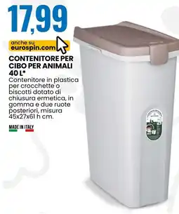 Eurospin Contenitore per cibo per animali offerta