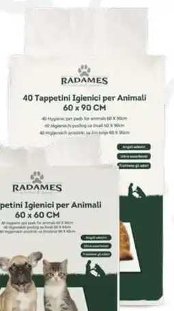 Eurospin 40 tappetini igienici per animali 60x90 cm RADAMEZ offerta
