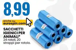 Eurospin Sacchetti igienici per animali offerta