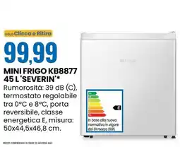 Eurospin Mini frigo KB8877 SEVERIN offerta