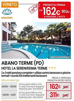Eurospin Abano terme (PD) hotel la serenissima terme offerta
