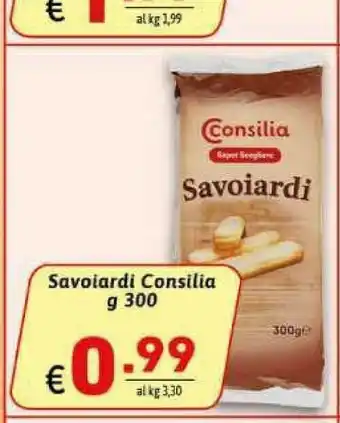 Ipercarni Consilia - savoiardi 300 g(ml) offerta