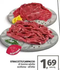 Pam Straccetti/carpaccio di bovino adulto scottona - all'etto offerta