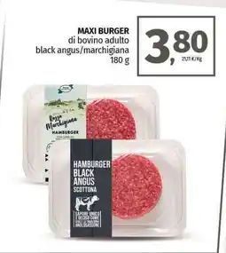 Pam Maxi burger di bovino adulto black angus/marchigiana offerta