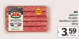 Pam AIA salsicce di pollo, tacchino e suino offerta