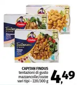 Pam CAPITAN FINDUS tentazioni di gusto mazzancolle/cozze vari tipi offerta