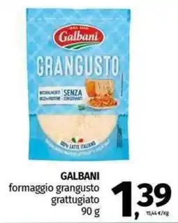 Pam GALBANI formaggio grangusto grattugiato offerta