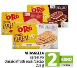 Pam VITASNELLA cereal yo classici/frutti rossi/cacao offerta