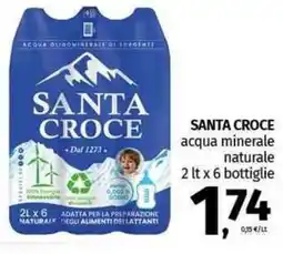 Pam SANTA CROCE acqua minerale naturale offerta