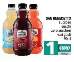 Pam SAN BENEDETTO succhi zero zuccheri vari gusti offerta