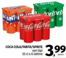 Pam COCA COLA/FANTA/SPRITE vari tipi offerta
