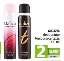 Pam MALIZIA deodorante toujours/certezza offerta