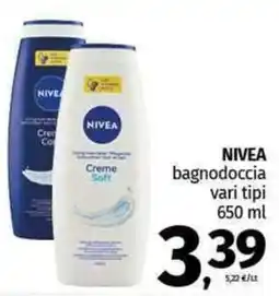 Pam NIVEA bagnodoccia vari tipi offerta