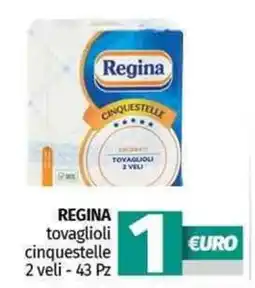 Pam REGINA tovaglioli cinquestelle 2 veli - 43 Pz offerta