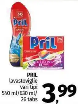 Pam PRIL lavastoviglie vari tipi offerta