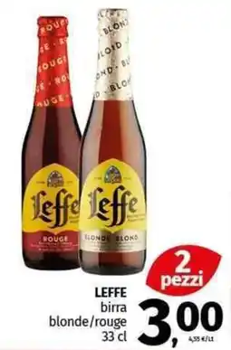 Pam LEFFE birra blonde/rouge offerta