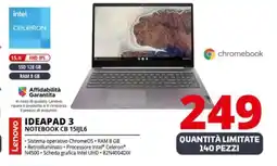 Comet Lenovo IDEAPAD 3 NOTEBOOK CB 15IJL6 offerta