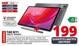 Comet Lenovo TAB M11 TABLET TB330XU offerta