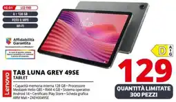 Comet Lenovo TAB LUNA GREY 49SE TABLET offerta