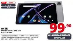 Comet ACER TABLET ICONIA TAB A10 A10-21-A3YW offerta