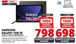 Comet SAMSUNG GALAXY TAB S9 TABLET SM-X710NZAAEUE offerta