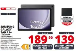Comet SAMSUNG GALAXY TAB A9+ TABLET SM- X210NZAEEUE offerta