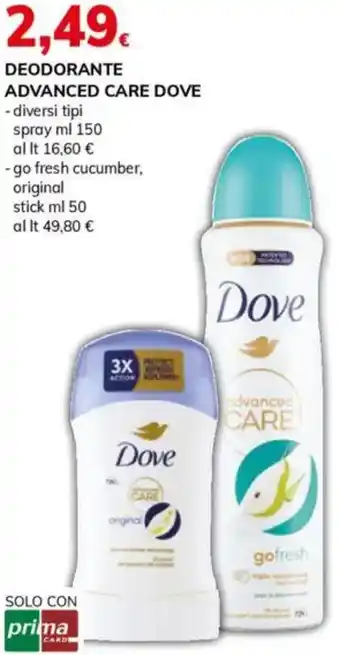 Basko Deodorante advanced care DOVE offerta