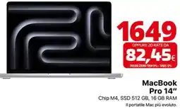 Comet MacBook Pro 14" Chip M4, SSD 512 GB, 16 GB RAM offerta