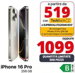 Comet iPhone 16 Pro 256 GB offerta
