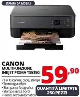Comet CANON MULTIFUNZIONE INKJET PIXMA TS5350I offerta