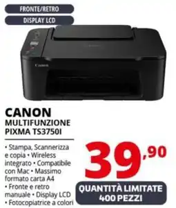 Comet CANON MULTIFUNZIONE PIXMA TS3750I offerta