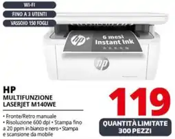 Comet HP MULTIFUNZIONE LASERJET M140WE offerta