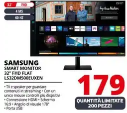 Comet SAMSUNG SMART MONITOR 32" FHD FLAT LS32DM500EUXEN offerta