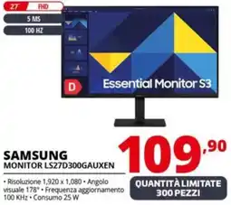 Comet SAMSUNG MONITOR LS27D300GAUXEN offerta
