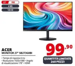 Comet ACER MONITOR 27" SB273GOBI offerta