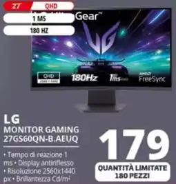 Comet LG MONITOR GAMING 27GS60QN-B.AEUQ offerta