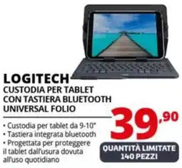 Comet LOGITECH CUSTODIA PER TABLET CON TASTIERA BLUETOOTH UNIVERSAL FOLIO offerta
