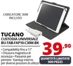 Comet TUCANO CUSTODIA UNIVERSALE BU-TAB-FAP10-C30W-BK offerta