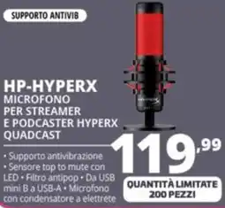 Comet HP-HYPERX MICROFONO PER STREAMER E PODCASTER HYPERX QUADCAST offerta