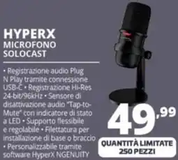 Comet HYPERX MICROFONO SOLOCAST offerta