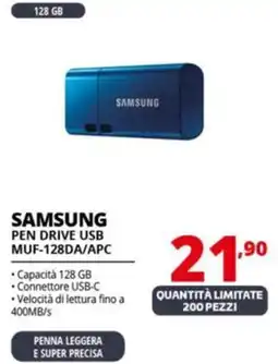 Comet SAMSUNG PEN DRIVE USB 90 MUF-128DA/APC offerta