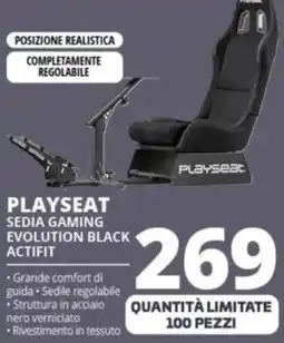 Comet PLAYSEAT SEDIA GAMING EVOLUTION BLACK ACTIFIT offerta
